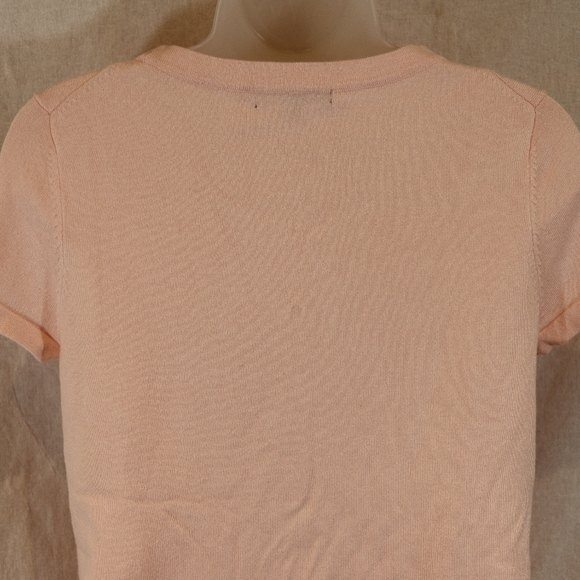 Adrianna Papell Light Pink Ruffle Hem Blouse Small Soft Girl Pastel Pink SM - Picture 9 of 12